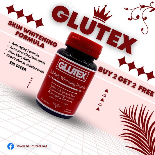 GluTex skin whitening tablets 500mgs